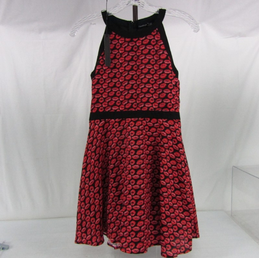 Penelope Tree By Miss Behave Red Lips Dress NWT